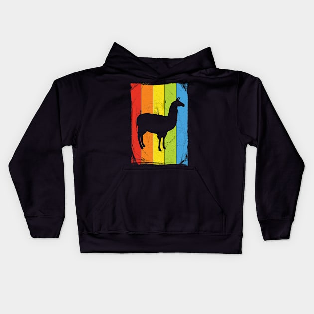 Rainbow Llama Kids Hoodie by fizzyllama